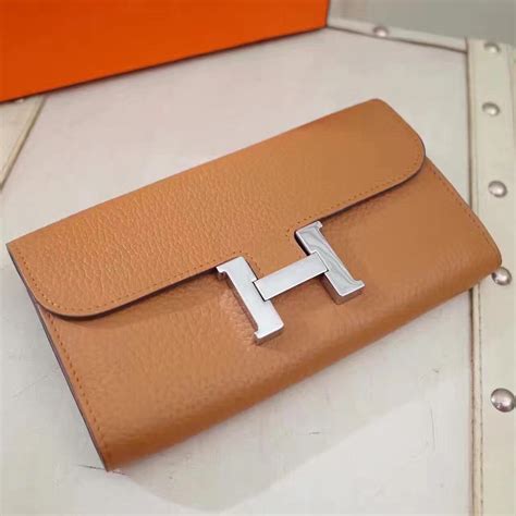 camel Hermès Wallets for Women 